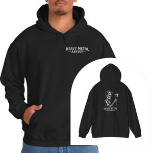 Welder Skeleton Hoodie, Heavy Metal Artist, Gildan 18500 Unisex Sweatshirt