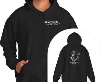 Welder Skeleton Hoodie, Heavy Metal Artist, Gildan 18500 Unisex Sweatshirt