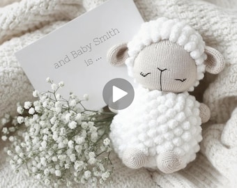 Baby Girl Gender Reveal Video: animated gender announcement template (editable canva design)