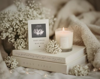 Elegant Christian Pregnancy Announcement Digital, Editable Bible Baby Reveal Template Canva, Facebook Instagram Post