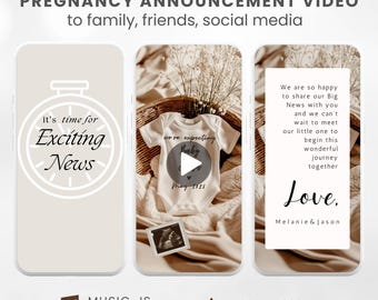 Boho Pregnancy Announcement Video