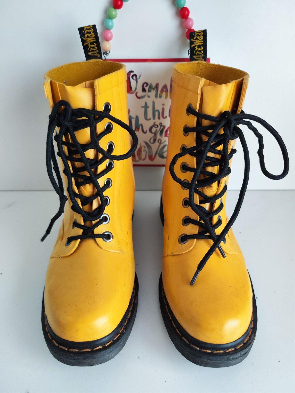 Dr Martens Drench Wellington Festival Rain Wellies Welly Yellow