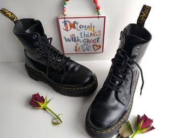 レディース ドクターマーチン ジェイドン プラットフォーム クワッドソール ブラック チャンキーブーツ UK6