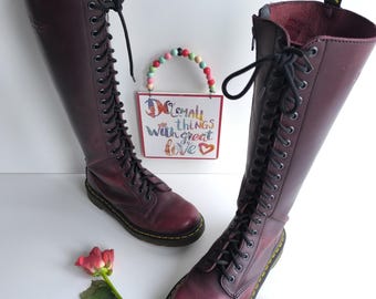 Dr. Martens 1B60 Bex Pisa Black Leather Knee High Boots (UK4 EU37