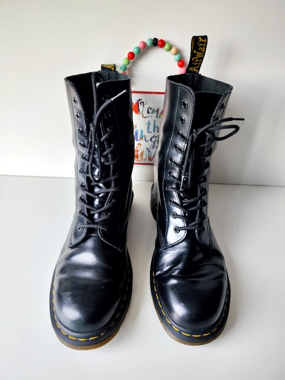 Men's Dr Martens 1490 10 Hole Black Ankle Boots UK10 EU45 US11 - Etsy