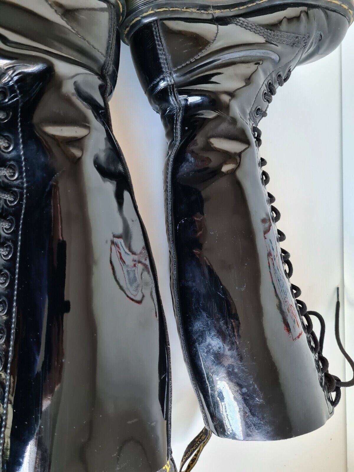 Dr Martens 20 Hole Patent 1420 Tall Knee High England  display picture 1