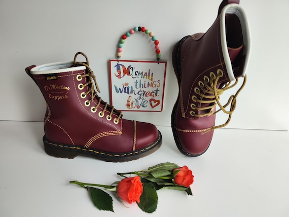 Dr Martens 1460 Cappers Red Made in England MIE Boots UK8 EU42