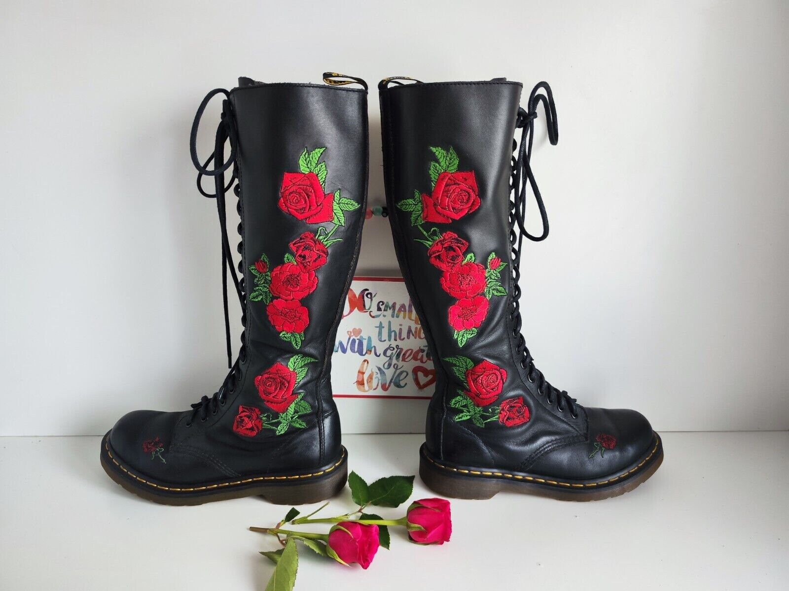 Dr. Martens Rhonda Rose Floral Tall Boots, UK5 - Etsy
