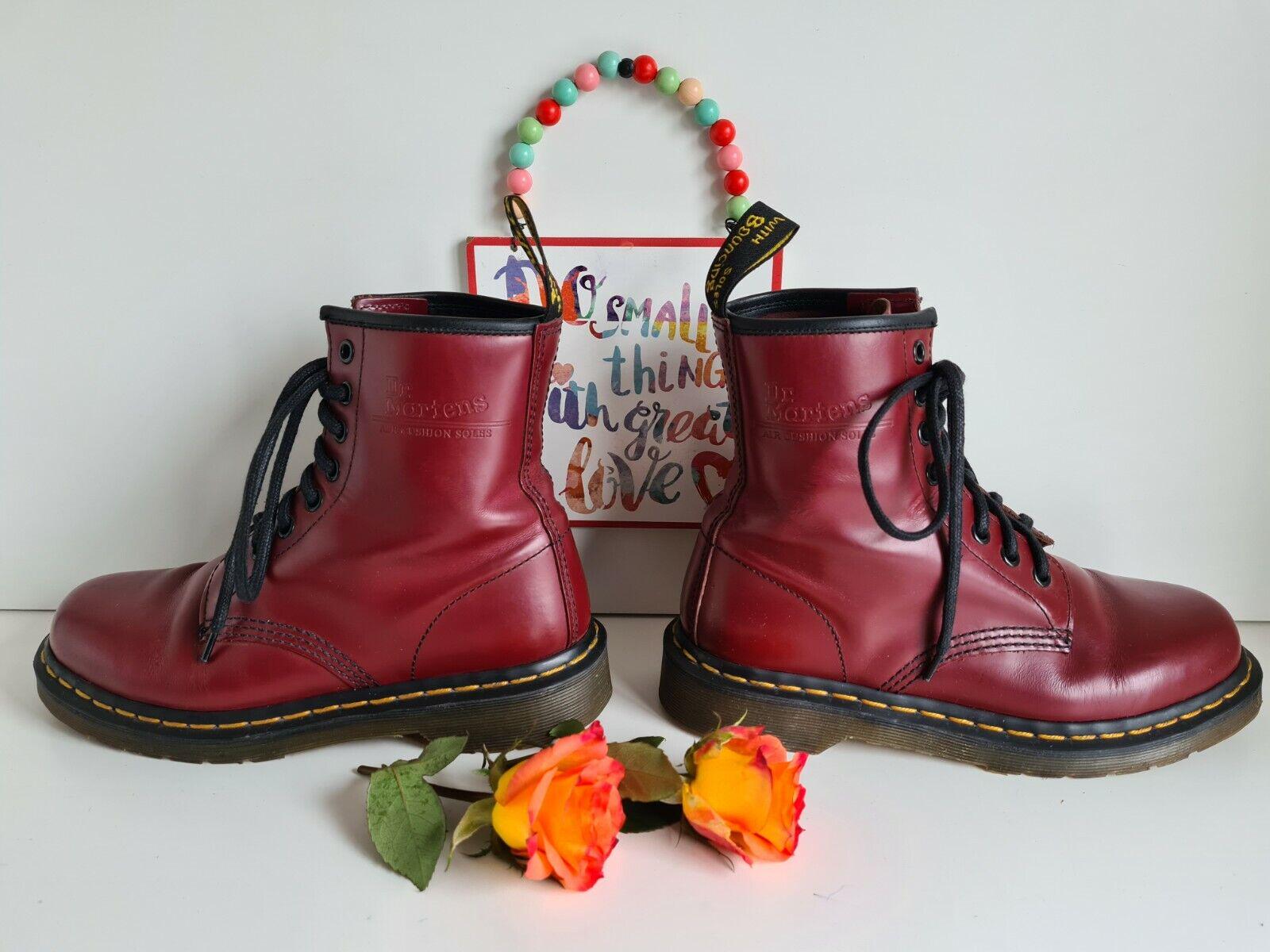 Dr Martens 1460 8 hole red cherry red oxblood ankle boots UK 5 EU 38 US 7