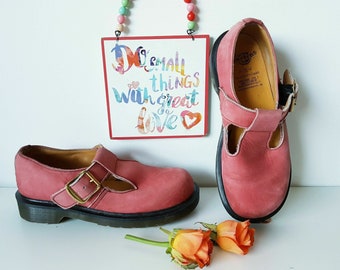 Dr Doc Martens Mary Jane t-strap buckle vintage england shoes UK3 EU36 US5