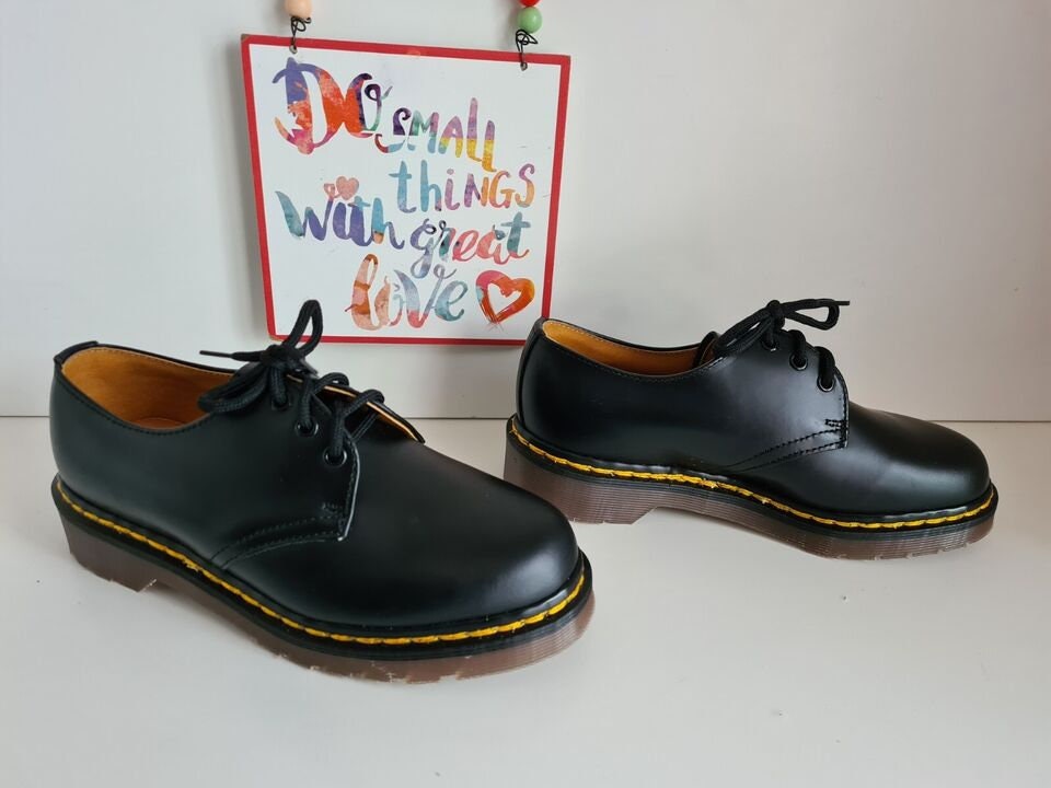 Dr Martens 1461 Vintage England 3 Eye Oxford Black Double Stiches 