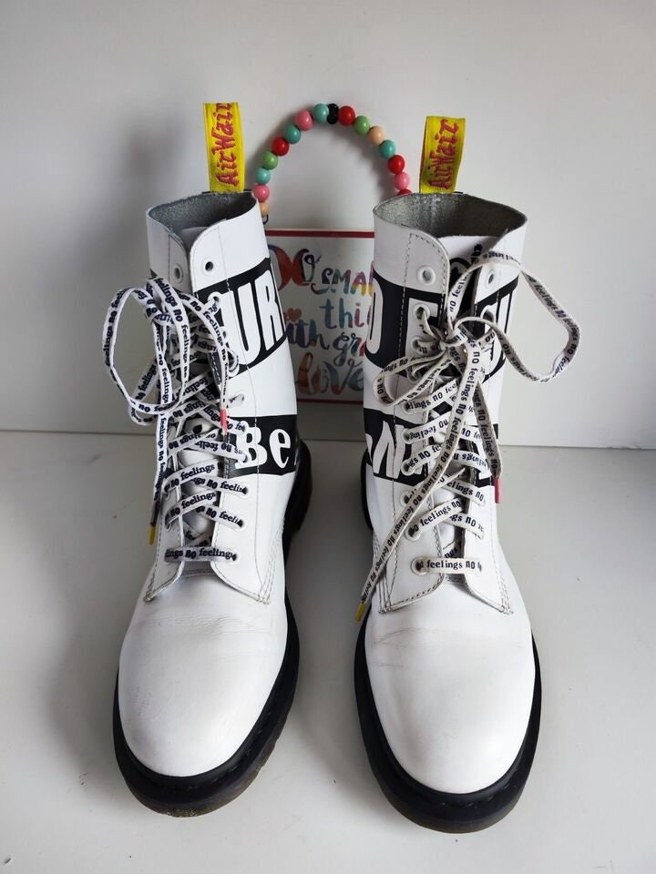 Dr Martens 1490 Sex Pistols White 10 Eyelet Ankle Boots UK9