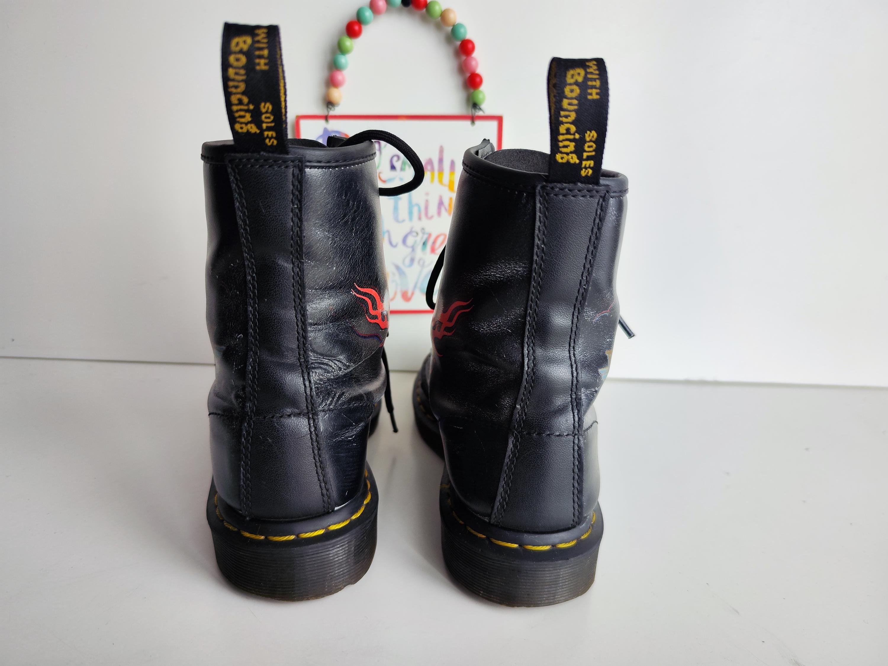 Dr Martens Rick Griffin Eye Backhand Tattoo Boots 1460 8 Eye