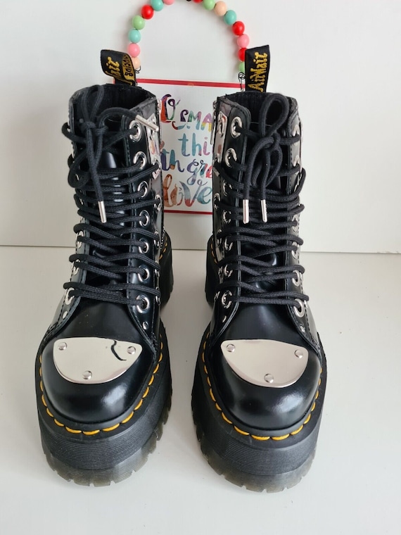 New Dr Martens Jadon Max Rebel Quad Platform Sole Patent New Dr Martens Jadon Max Rebel Quad Platform Sole Patent