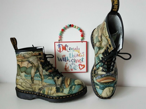 Rare Dr Martens 1460 Tate William Blake Satan Museum Artist Boots UK9 EU43 US10 Etsy