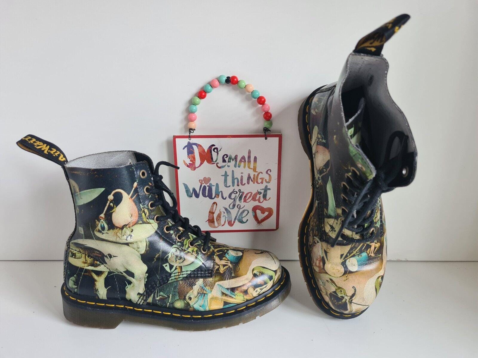 【美品】Dr.Martens PASCAL・UK6 1460 Pascal Made in England Classic Leather Lace Up Boots in