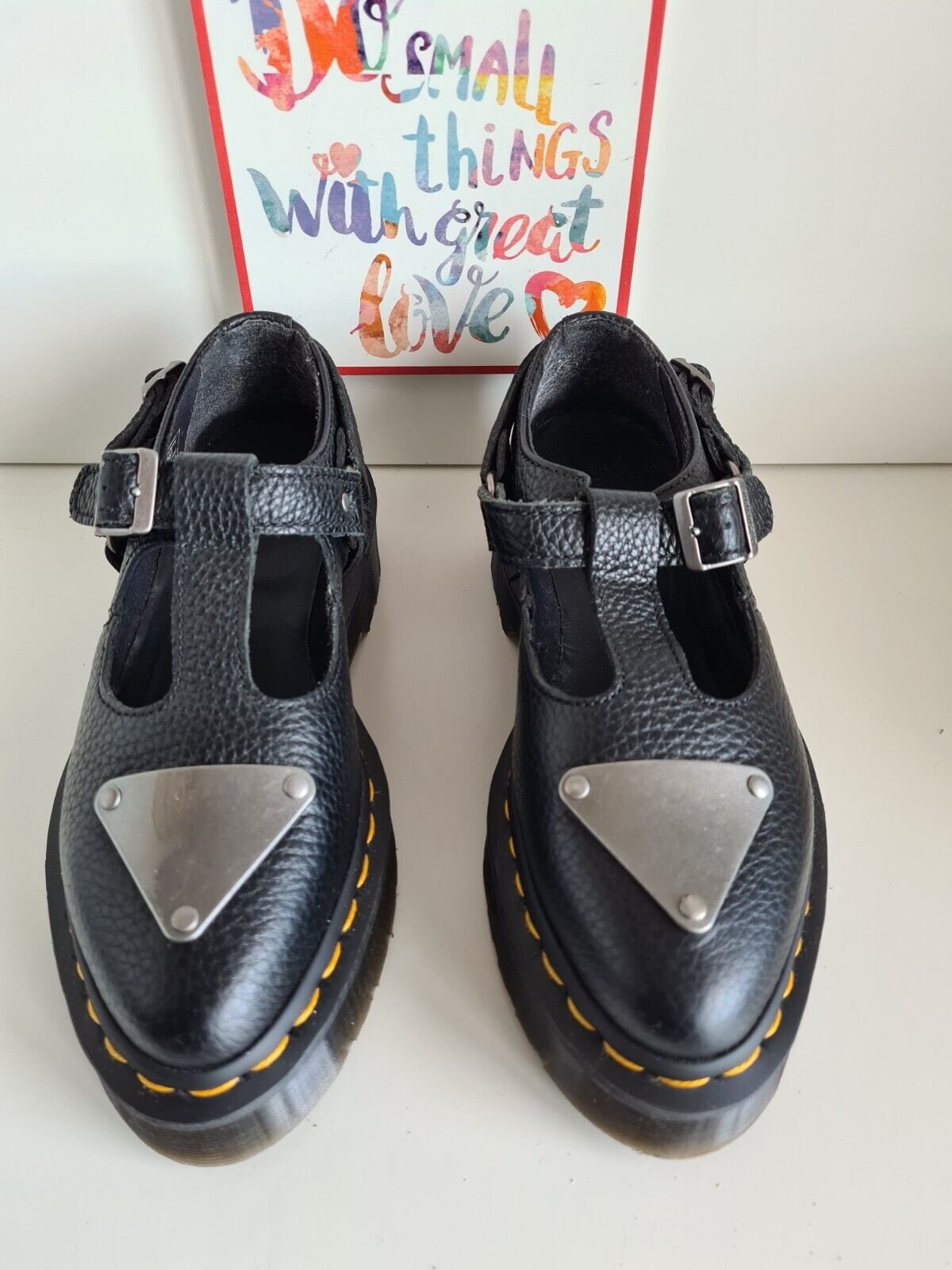 Dr Doc Martens Caidos Aunt Sally Black Mary Jane Shoes Farylle Metal UK3 EU36 Etsy