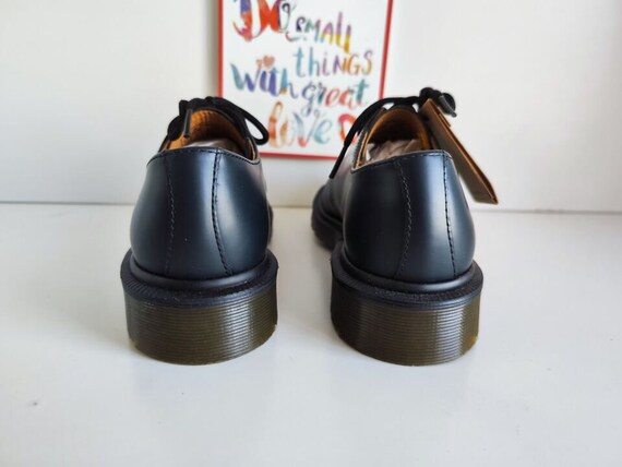 Dr Martens 1461 PW Navy Blue 3 Eyelet Oxford Shoes UK 3 Eu 36 Us 5