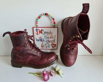 New UK3 EU36 US5 Dr Martens 1460 8 Hole Pascal Cherry Red Oxblood