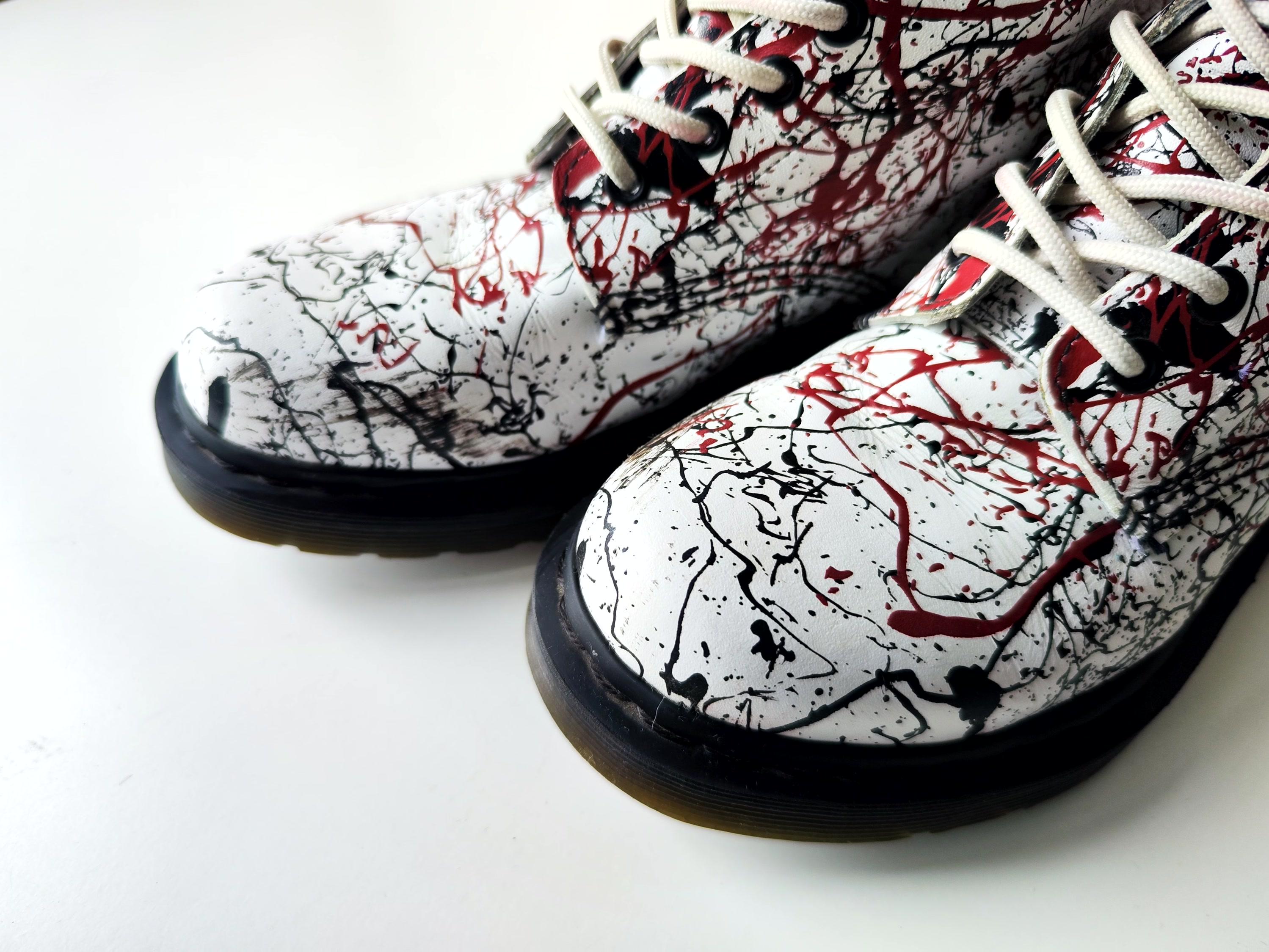 COMME des GARÇONS スプラッターペイントシューズ Dr.Martens /ペイントスプラッター COMME des GARÇONS スプラッター