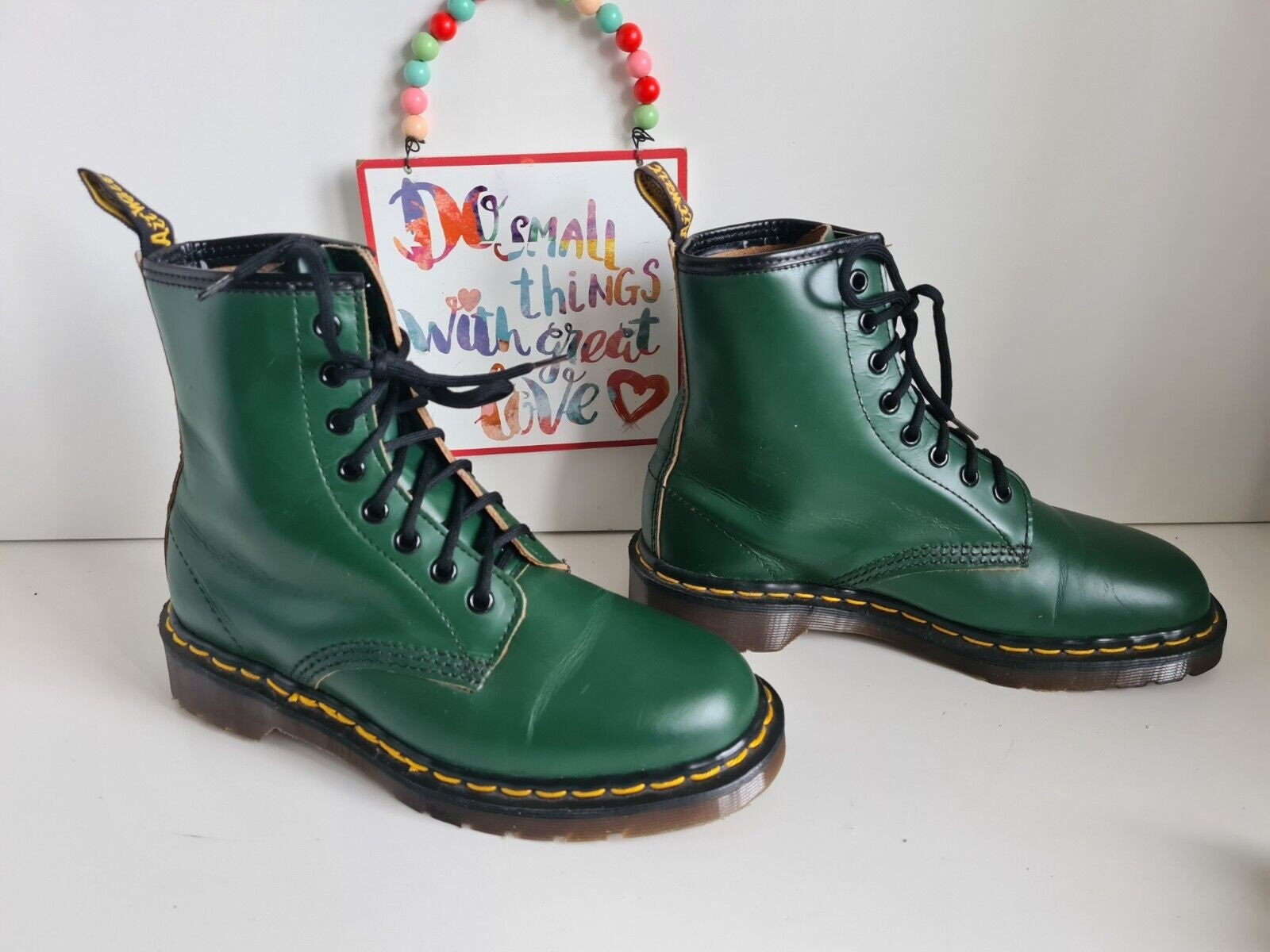 Dr Martens 1460 Green 8 Hole Ankle England Vintage Boots UK 5 EU
