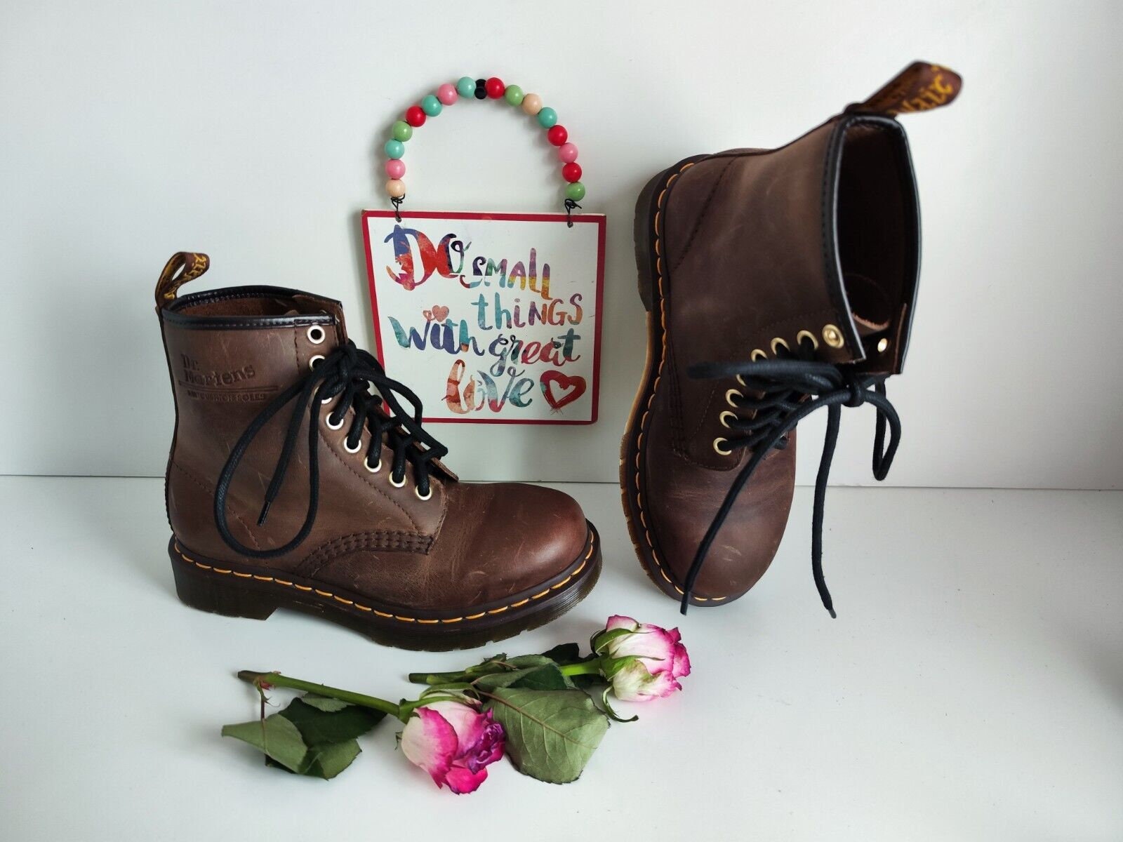 Vintage Dr. Martens 1460 Gaucho Crazy Horse Leather Boots (UK 4