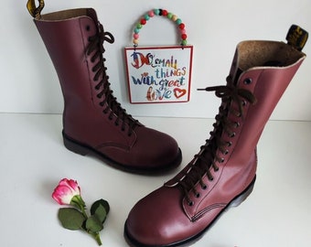 Vintage Dr Martens 1460 Boots, Oxblood Leather, UK6 EU39 US8 - Etsy
