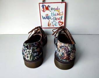 Dr Doc Martens 1461 Castel Tapestry Oxford 3 Hole Flat Shoes  display picture 1