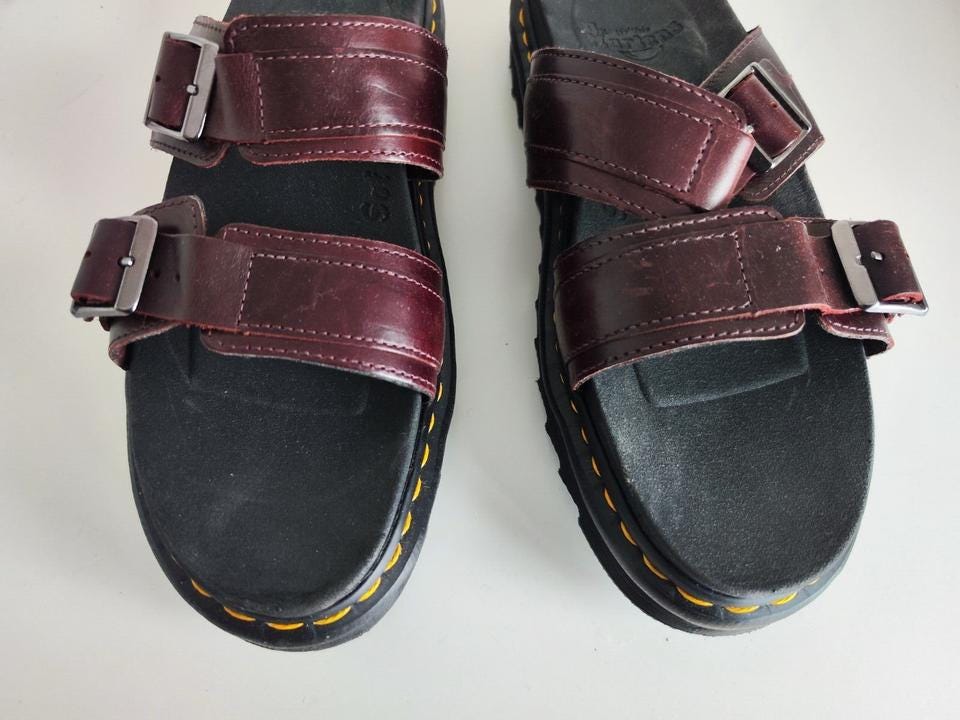 Dr Doc Martens Brown Myles Buckle Slip on Sandals UK9 EU43