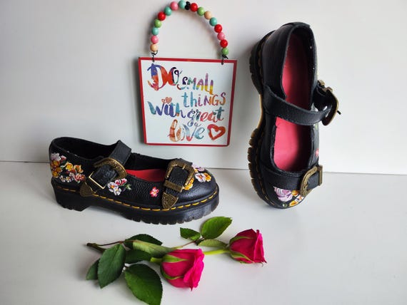 Dr.Martens MUKAI Mary Jane 革靴 本革 厚底 UK6 Dr Doc Martens Flats 1461 Mukai Buckle Skull Mary Jane