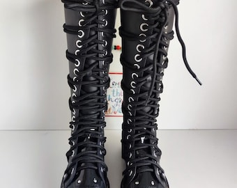 Dr Martens Daria 1b60 Bex Chunky Platform Lace up Knee High