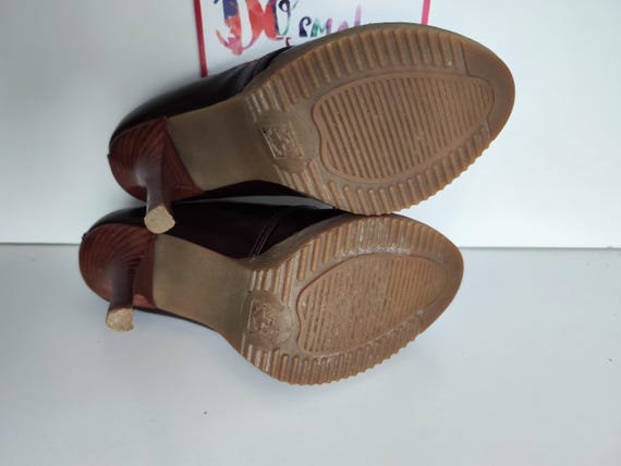 Dr Martens Ofira Brown High Heel Leather Court Shoes UK5 EU38 US7