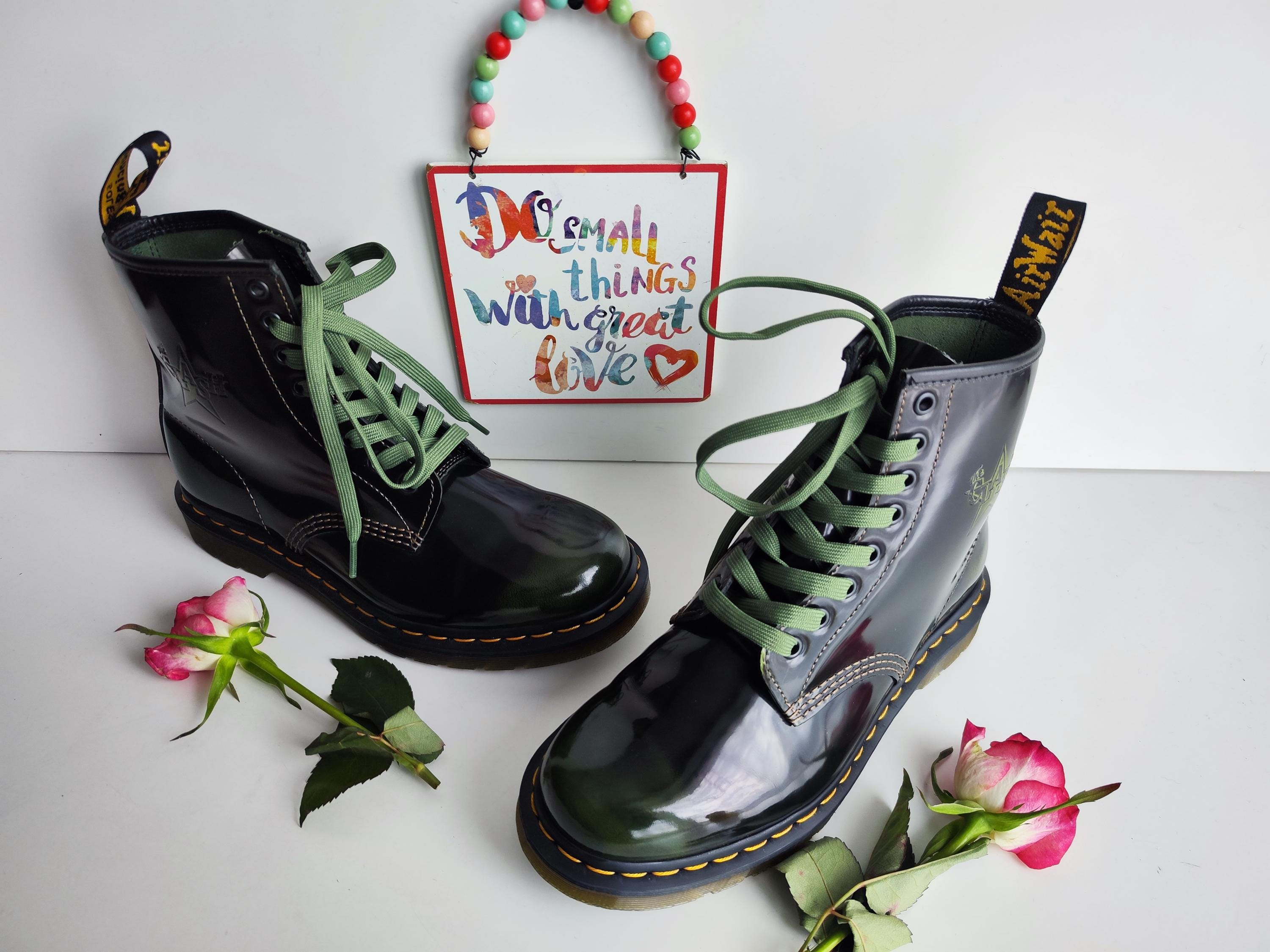 1460 THE CLASH（ARMY GREEN ARCADIA） NEW DR. MARTENS 1460 The Clash Arcadia Boots US Men's 12