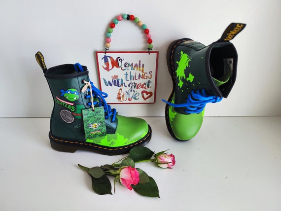 Brand New Dr Martens 1460 Ankle Boots Leo Turtle Ninja Mutant 8
