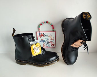 Dr Martens 1460 black smooth black leather ankle boot UK 12 EU 47 US13