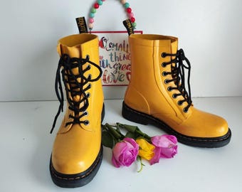 Dr Martens Drench Wellington Festival Rain Wellies Welly Yellow