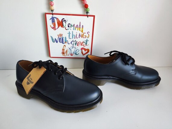 Dr Martens 1461 PW Navy Blue 3 Eyelet Oxford Shoes UK 3 Eu 36 Us 5