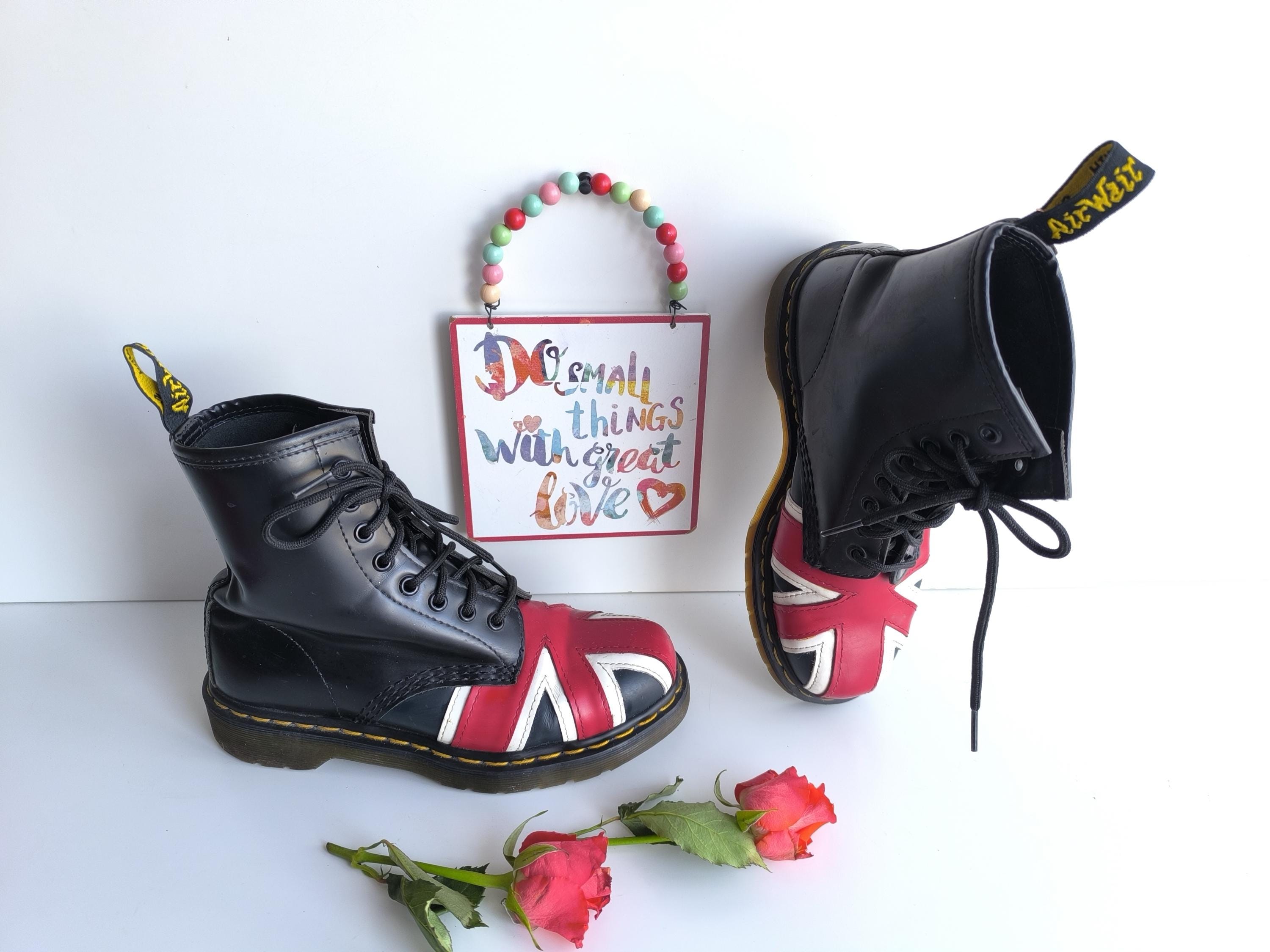 靴 Dr. Martens vintage1460boots England UK5 Vintage Dr. Martens 1460 Union Jack Boots, UK5 EU38 US7 - Etsy