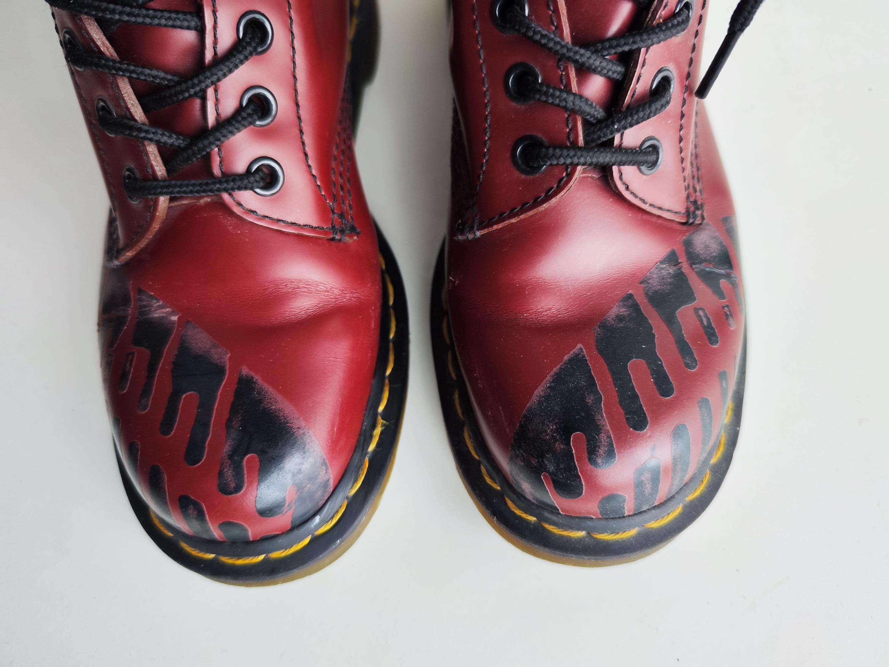 Vintage Dr. Martens 1914 Boots, Cherry Red, 14-eye (UK4 EU37 US6 