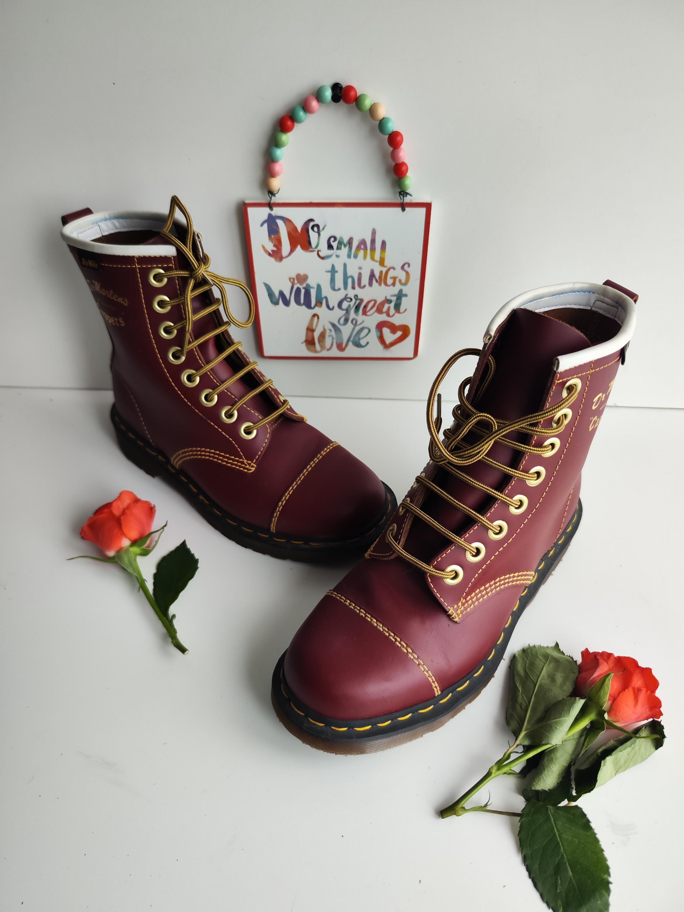 Dr Martens 1460 Cappers Red Made in England MIE Boots UK8 EU42