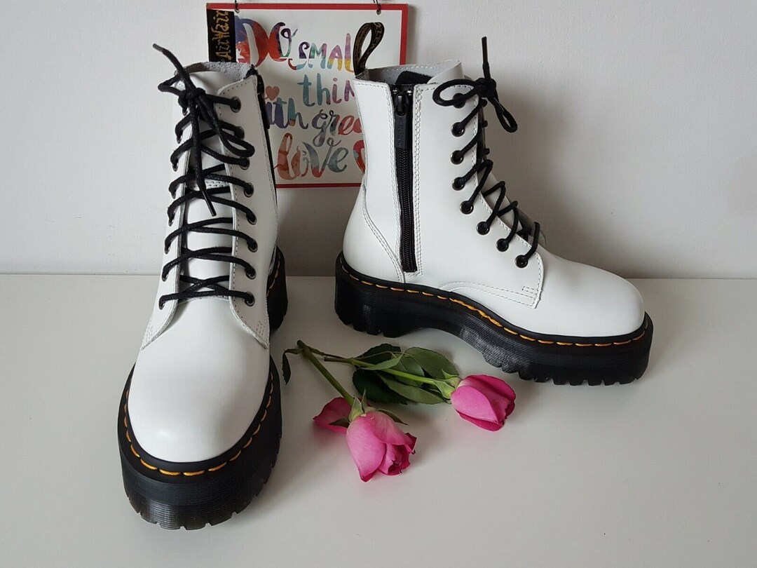 Dr Martens Jadon Chunky Platform White Quad Sole Boots