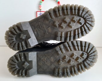 New Dr Martens Jadon Max Rebel Quad Platform Sole Patent Boots UK4