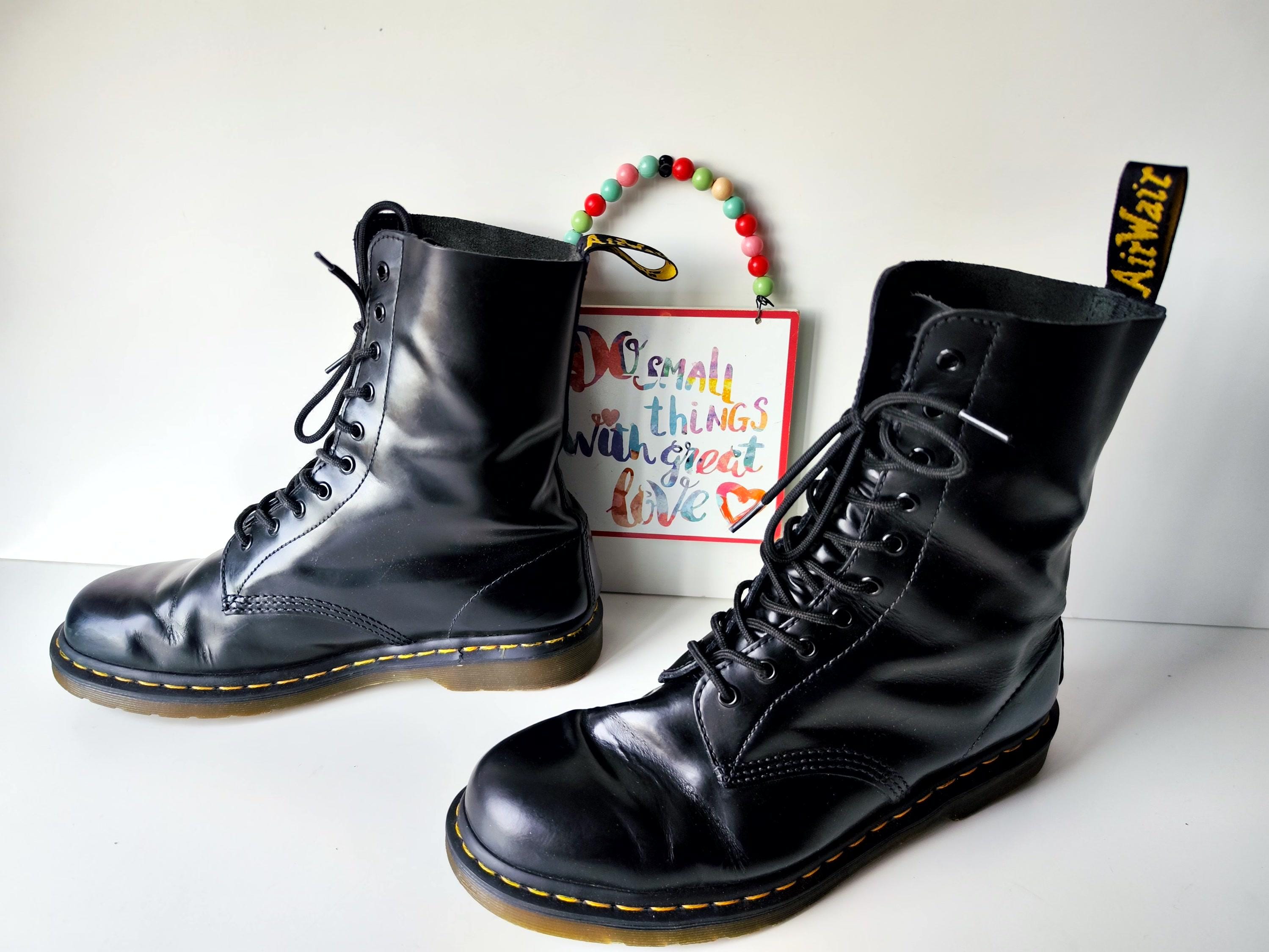 Men's Dr Martens 1490 10 Hole Black Ankle Boots UK10 EU45 US11 - Etsy