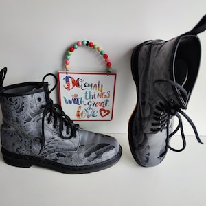 Dr Martens 1460 OT Tattoo Gunmetal Grey Japanese Dragon Art Boots UK11 US12 EU46 Etsy
