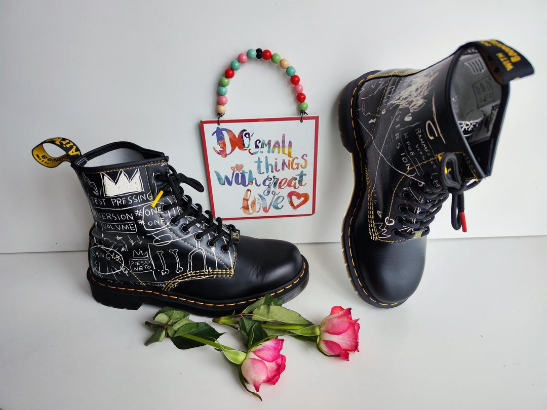 Dr Martens 1460 8 Eye Jean Michel Basquiat King Pleasure Boots UK6