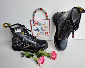 Dr Martens 1460 8 eye jean michel basquiat king pleasure boots UK6.5 EU40 US8.5