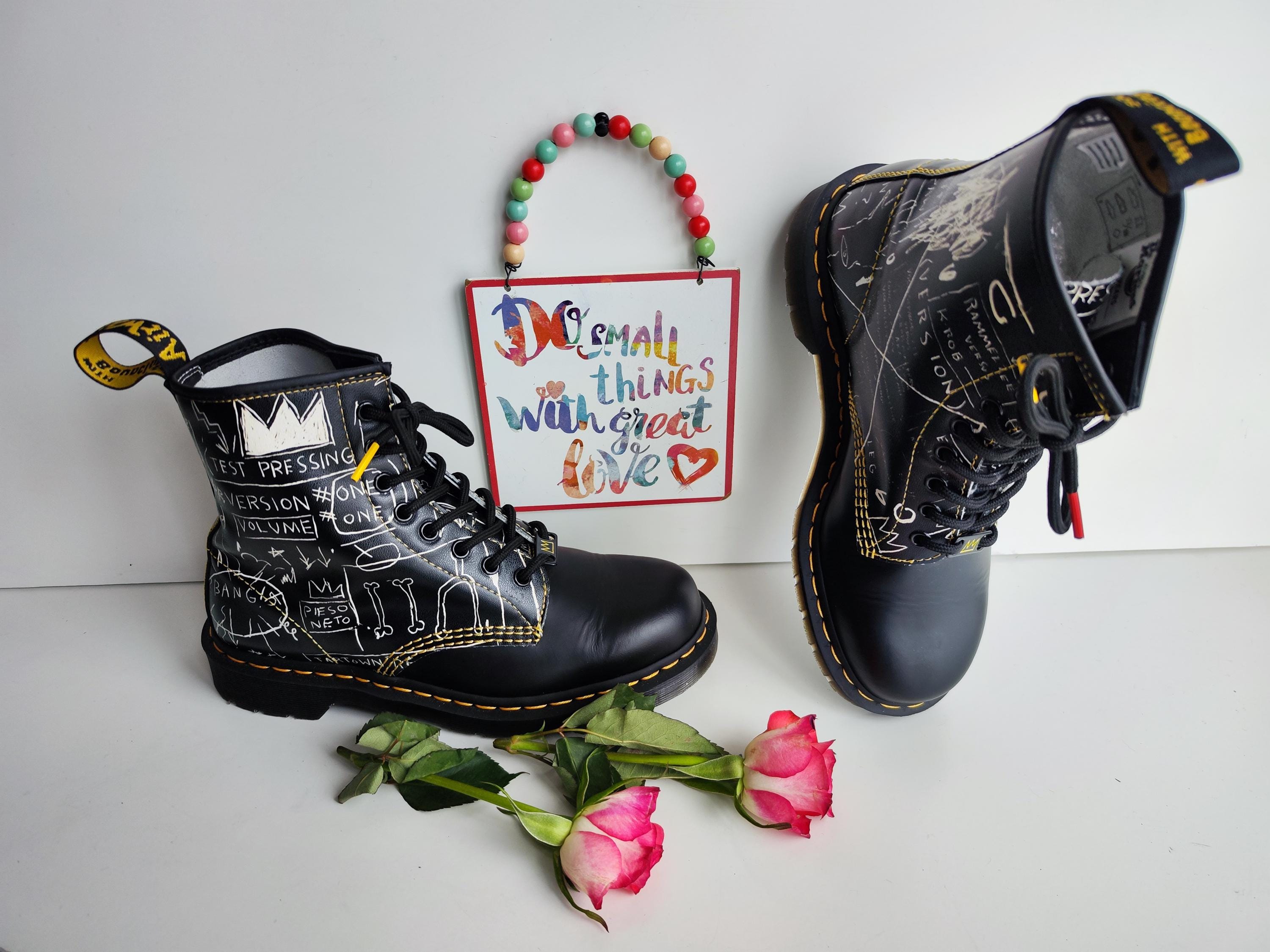 Dr Martens 1460 8 Eye Jean Michel Basquiat King Pleasure Boots UK6