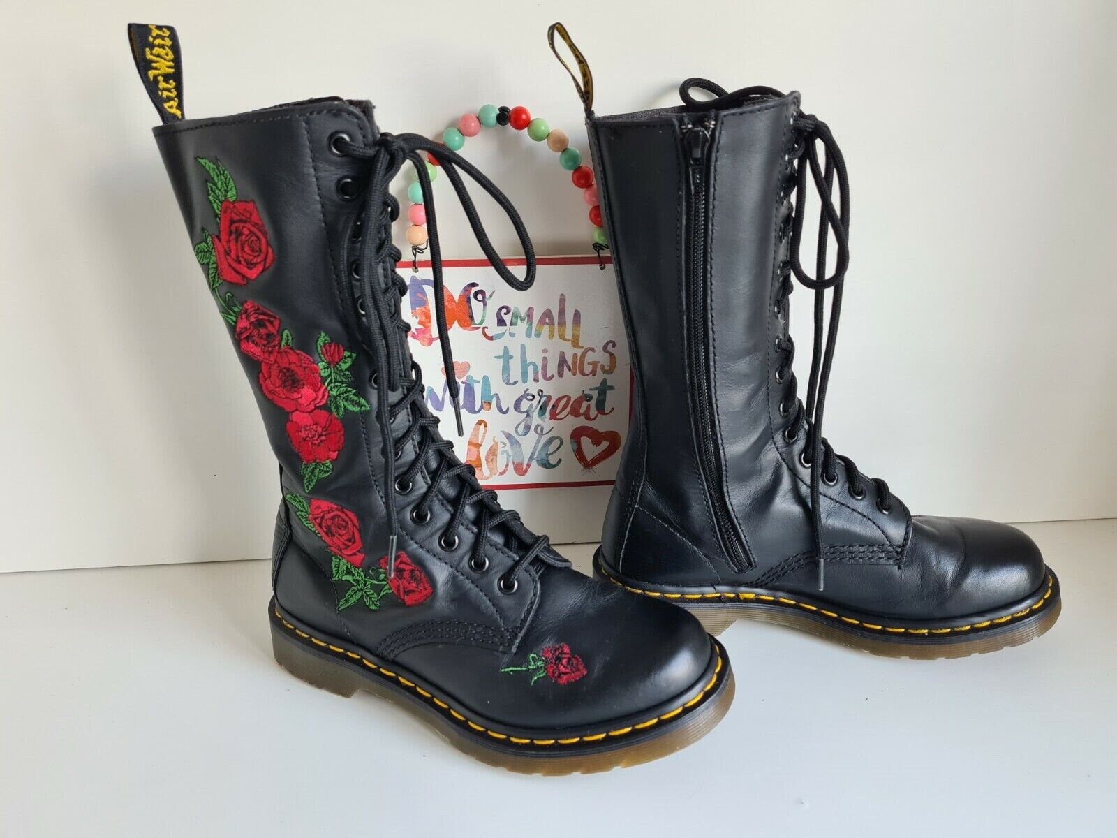 Dr Martens UK4 EU37 US6 Dr Martens 14 Hole 1b99 Zip Mid Calf
