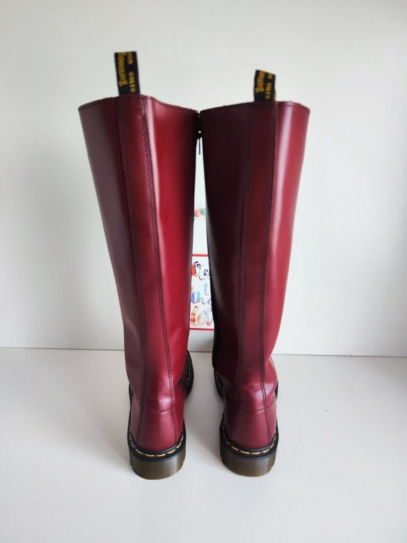 Dr Doc Martens 20 Holes 1b60 Tall Knee High Zip Burgundy Red Dr Doc Martens 20 Holes 1b60 Tall Knee High Zip Burgundy Red