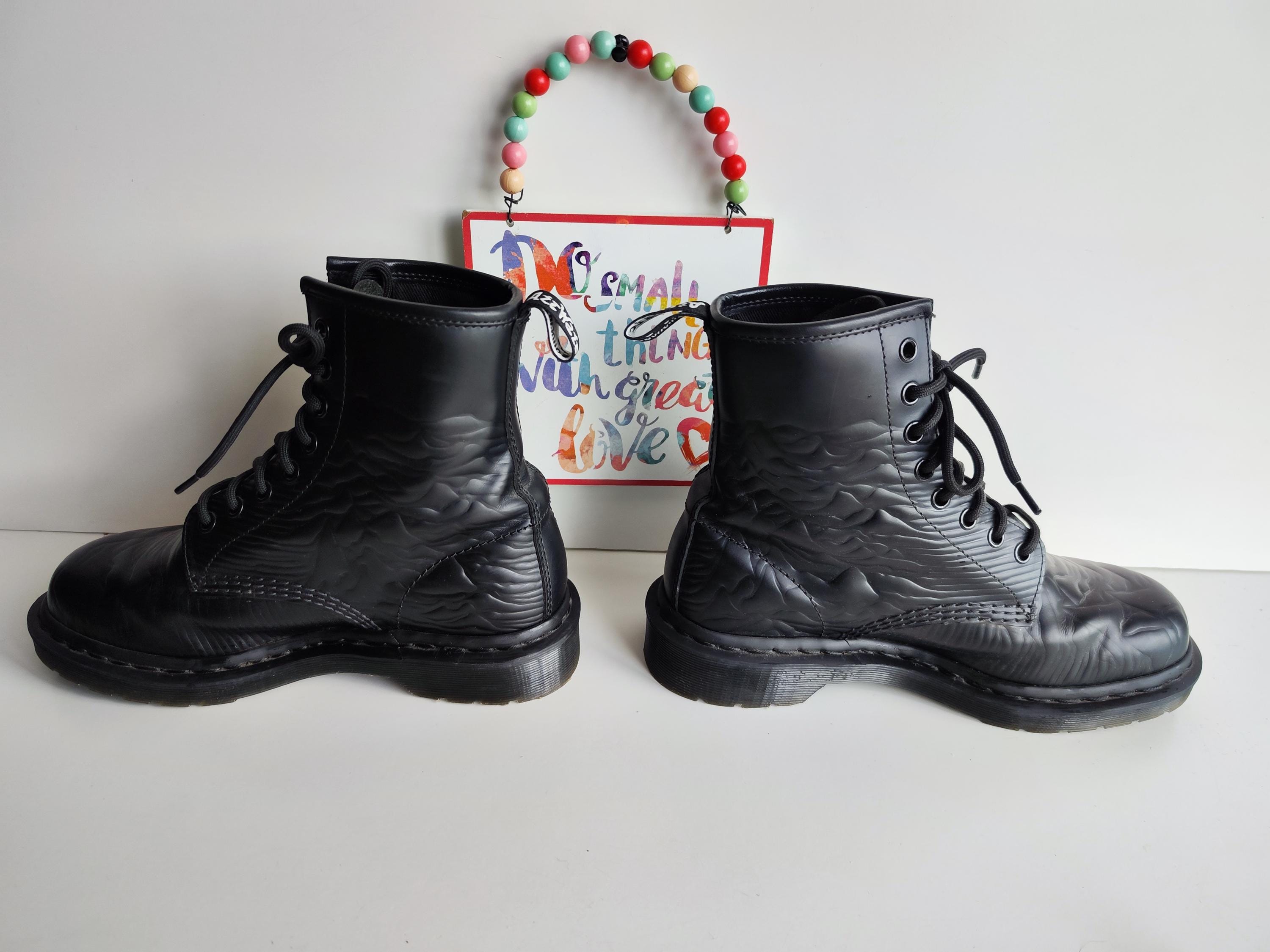 Dr Martens X Joy Division Unknow Pleasures 1460 Mono Ankle Boots